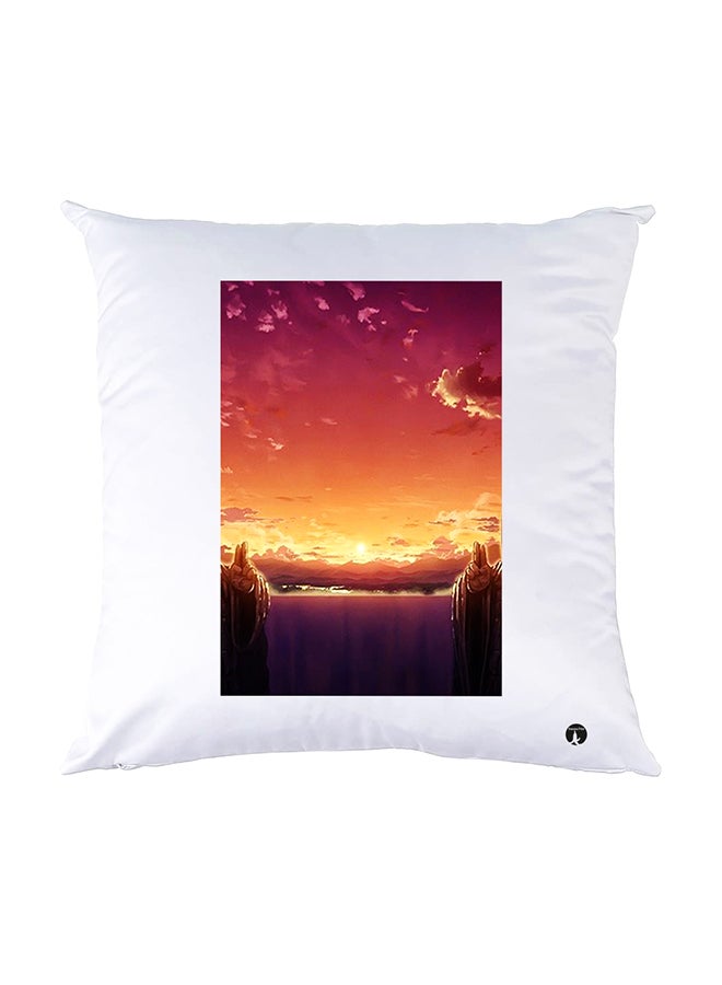 BP Printed Pillow White 30x30cm