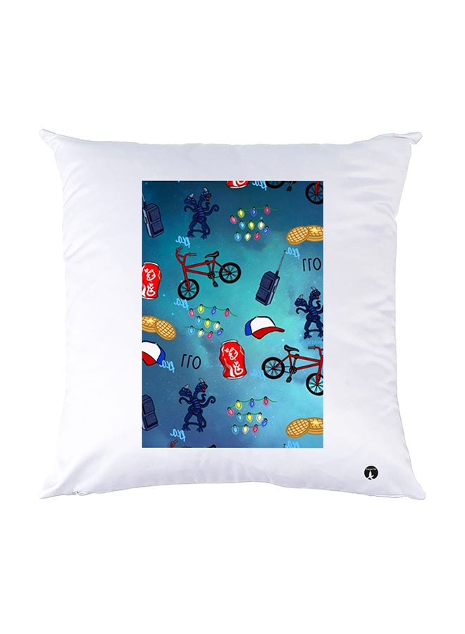 BP Printed Pillow White 30x30cm