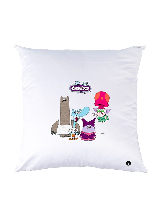 BP Printed Pillow White 30x30cm