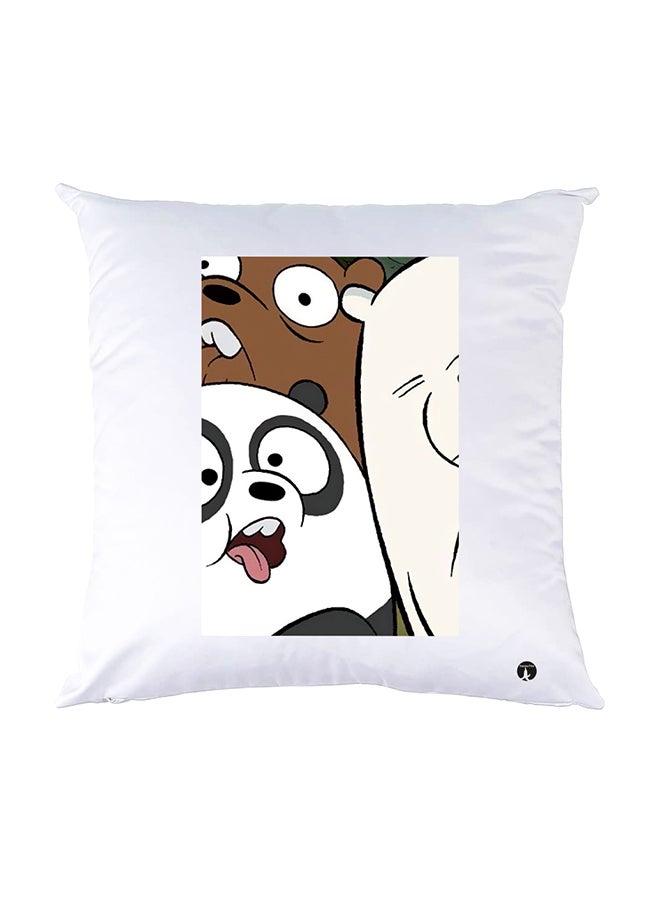 BP Printed Pillow White 30x30cm