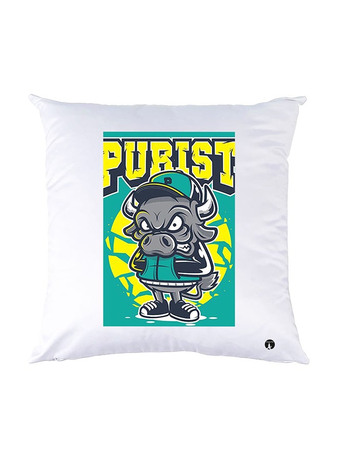 بي بي وسادة نوم مزينة بطبعات أبيض 30x30سم