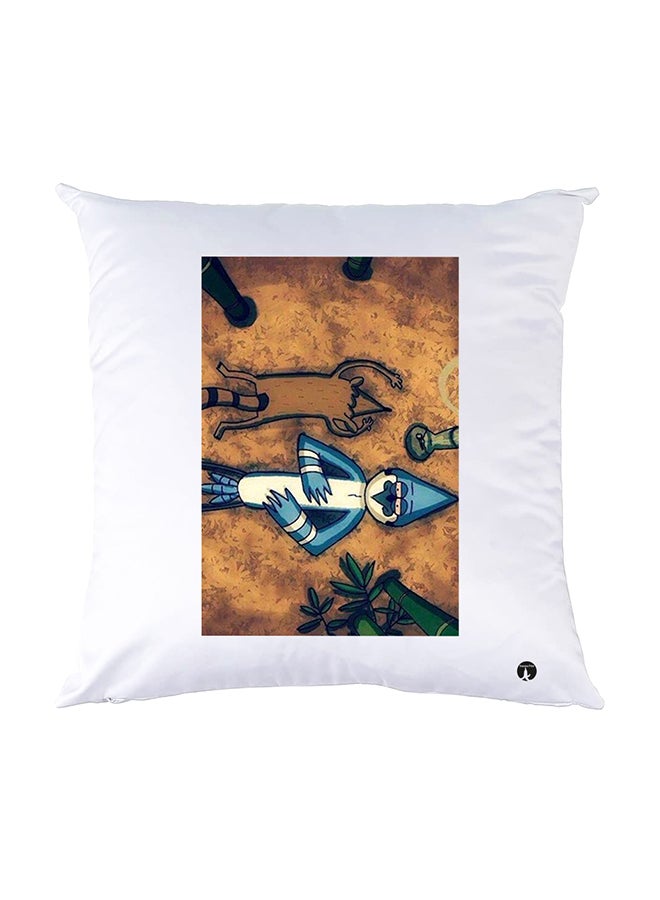 بي بي وسادة نوم مزينة بطبعات أبيض 30x30سم