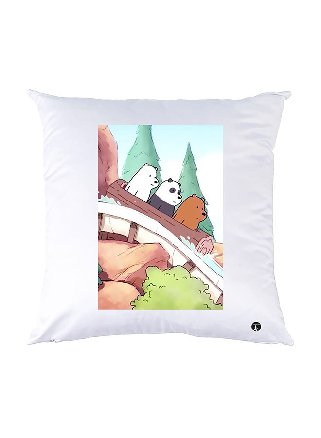 BP Printed Pillow White 30x30cm