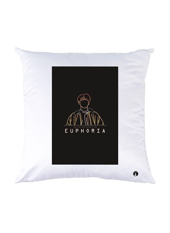 BP Printed Pillow White 30x30cm