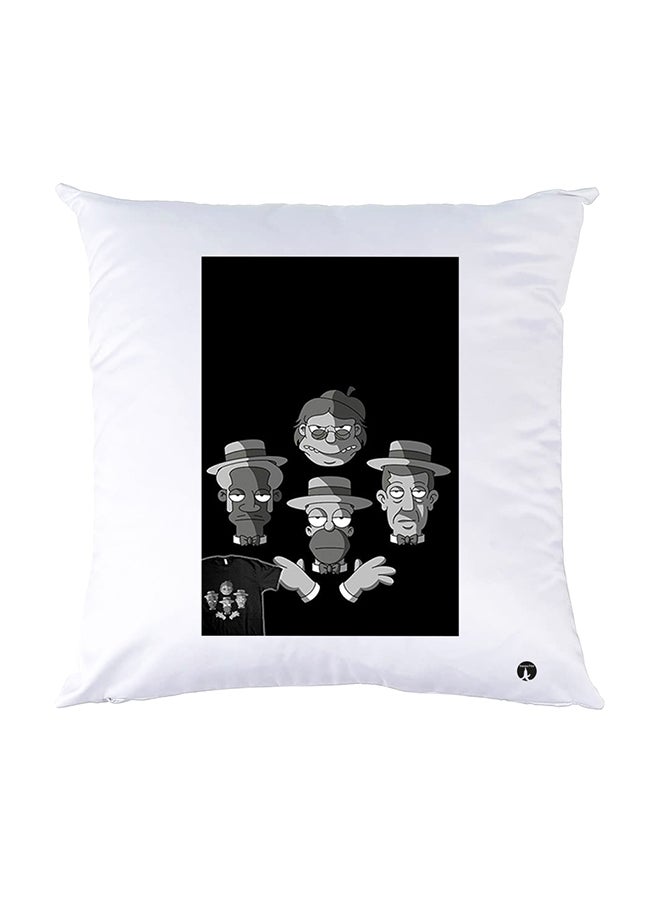 BP Printed Pillow White 30x30cm