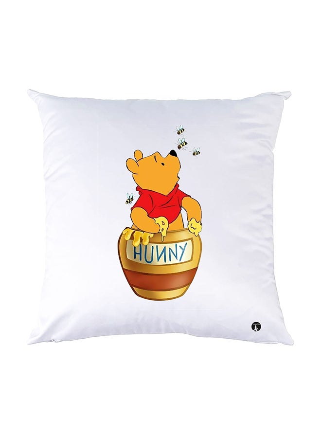 بي بي وسادة نوم مزينة بطبعات أبيض 30x30سم