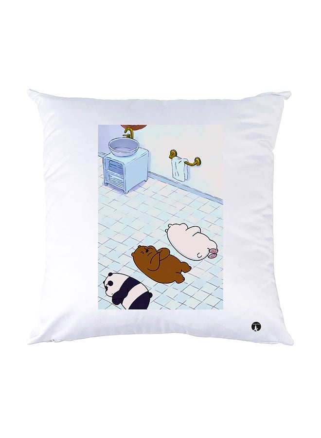 BP Printed Pillow White 30x30cm