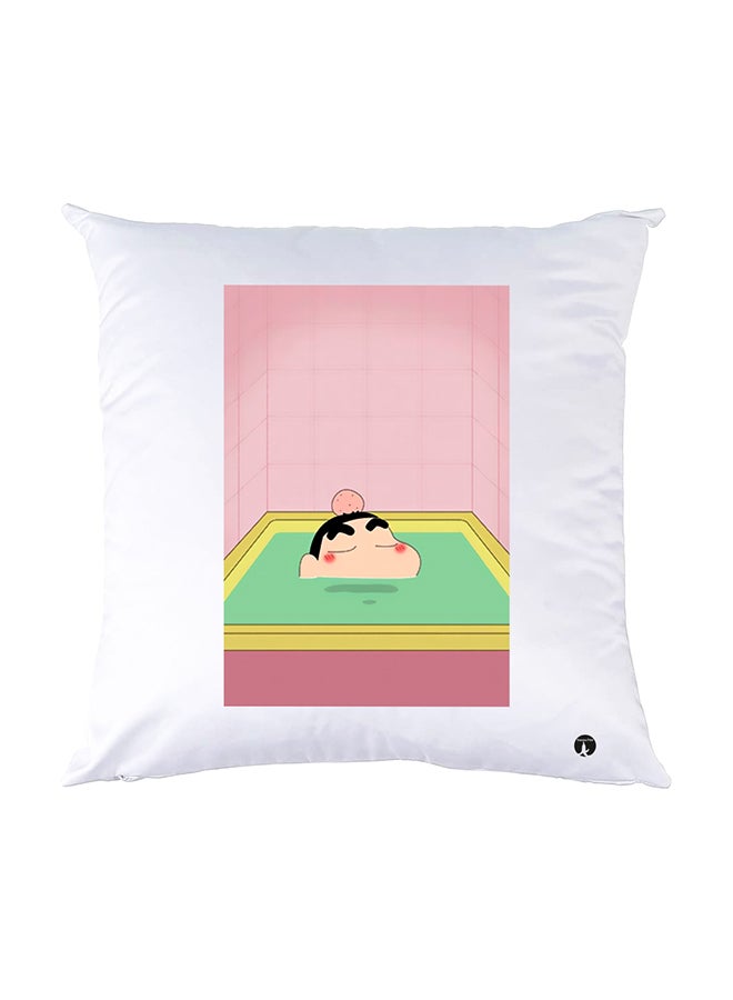 بي بي وسادة نوم مزينة بطبعات أبيض 30x30سم