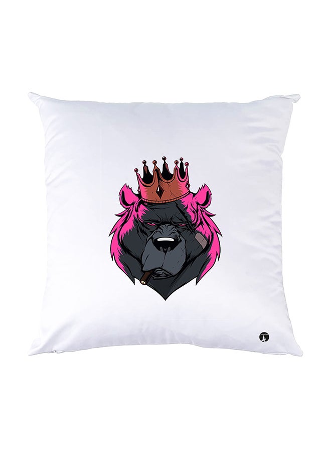 بي بي وسادة نوم مزينة بطبعات أبيض 30x30سم