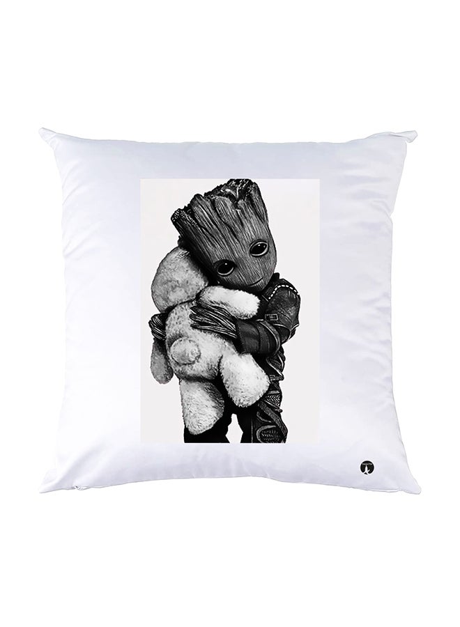 بي بي وسادة نوم مزينة بطبعات أبيض 30x30سم