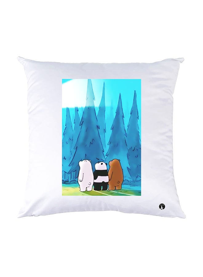 بي بي وسادة نوم مزينة بطبعات أبيض