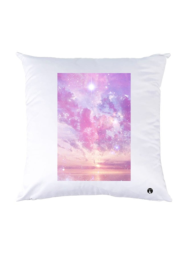 بي بي وسادة نوم مزينة بطبعات أبيض 30x30سم