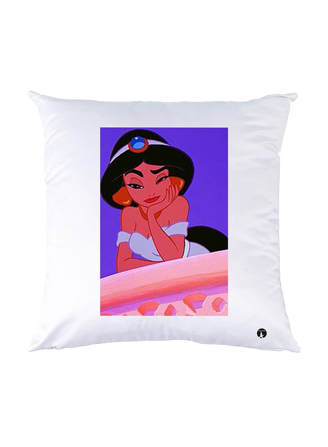 بي بي وسادة نوم مزينة بطبعات أبيض 30x30سم