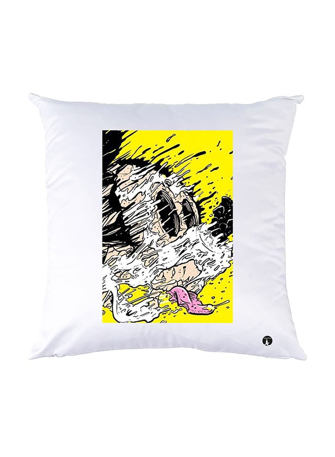 بي بي وسادة نوم مزينة بطبعات أبيض 30x30سم