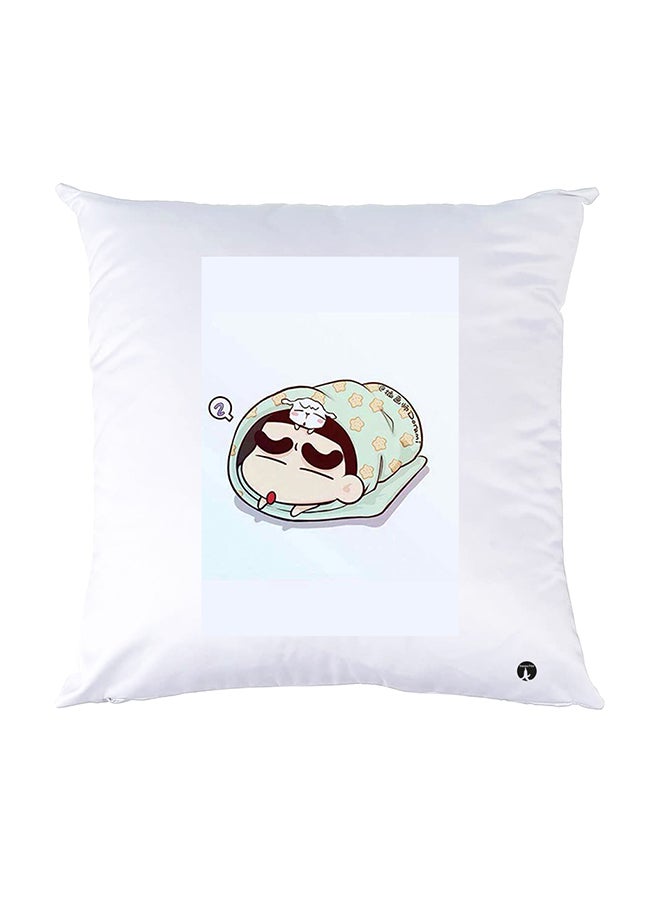 BP Printed Pillow White 30x30cm