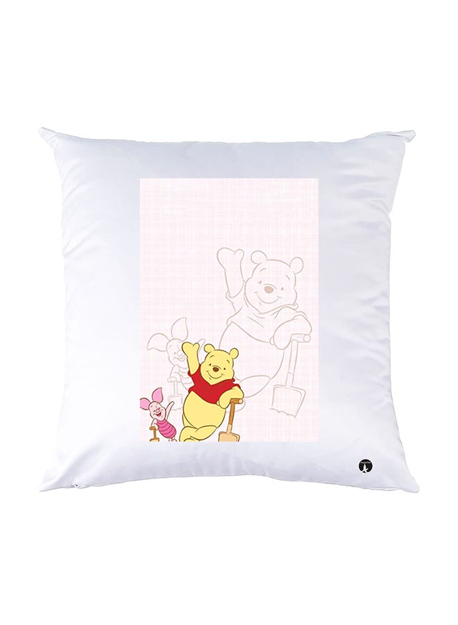 BP Printed Pillow White 30x30cm