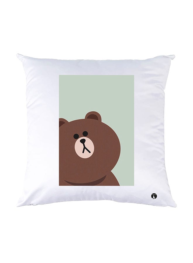 بي بي وسادة نوم مزينة بطبعات أبيض 30x30سم