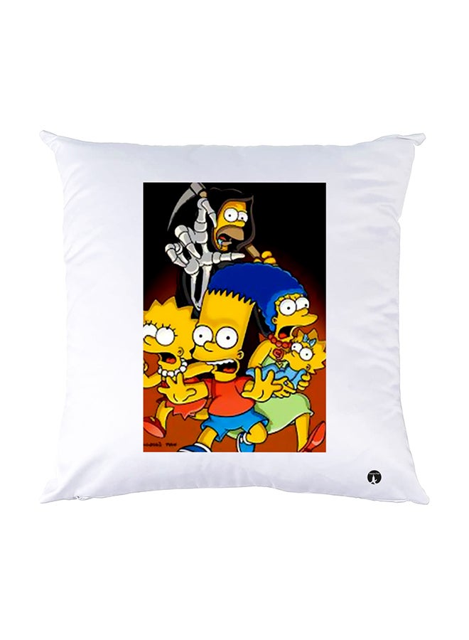 BP Printed Pillow White 30x30cm