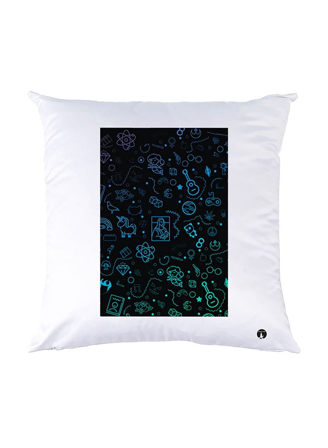 بي بي وسادة نوم مزينة بطبعات أبيض 30x30سم