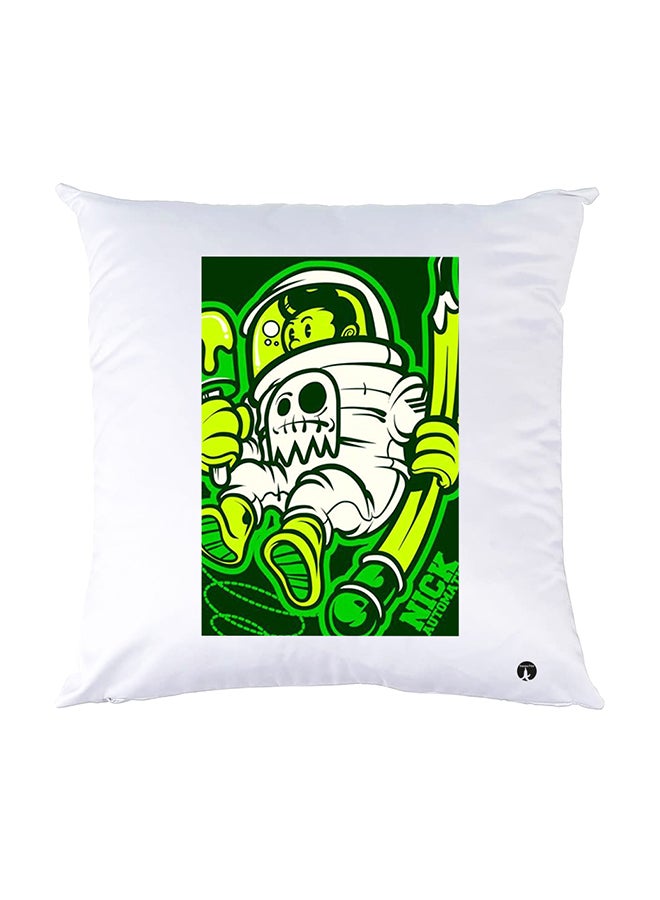 BP Printed Pillow White 30x30cm