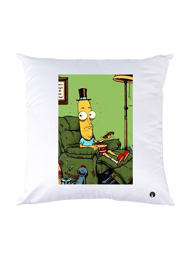 بي بي وسادة نوم مزينة بطبعات أبيض 30x30سم