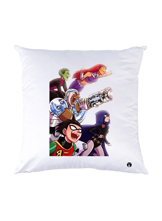 بي بي وسادة نوم مزينة بطبعات أبيض 30x30سم