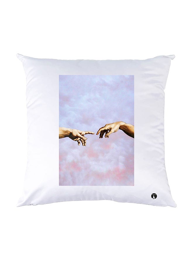 بي بي وسادة نوم مزينة بطبعات أبيض