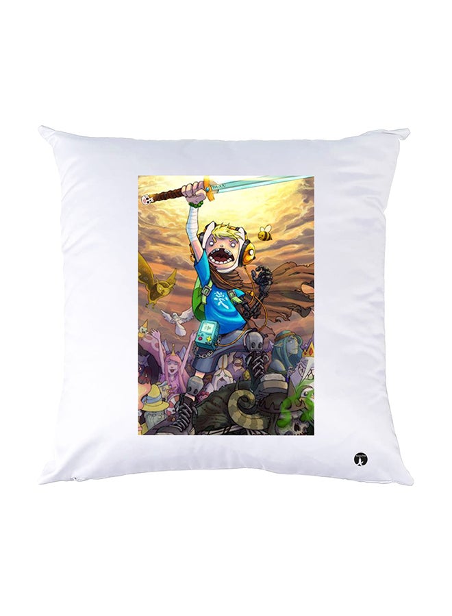 بي بي وسادة نوم مزينة بطبعات أبيض 30x30سم