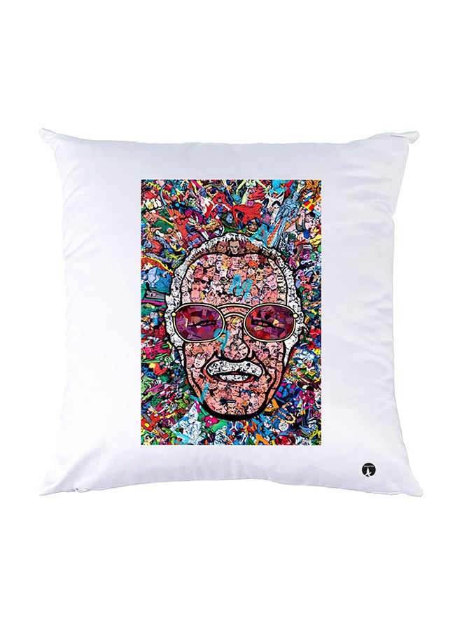 بي بي وسادة نوم مزينة بطبعات أبيض 30x30سم