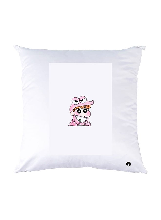 BP Printed Pillow White 30x30cm
