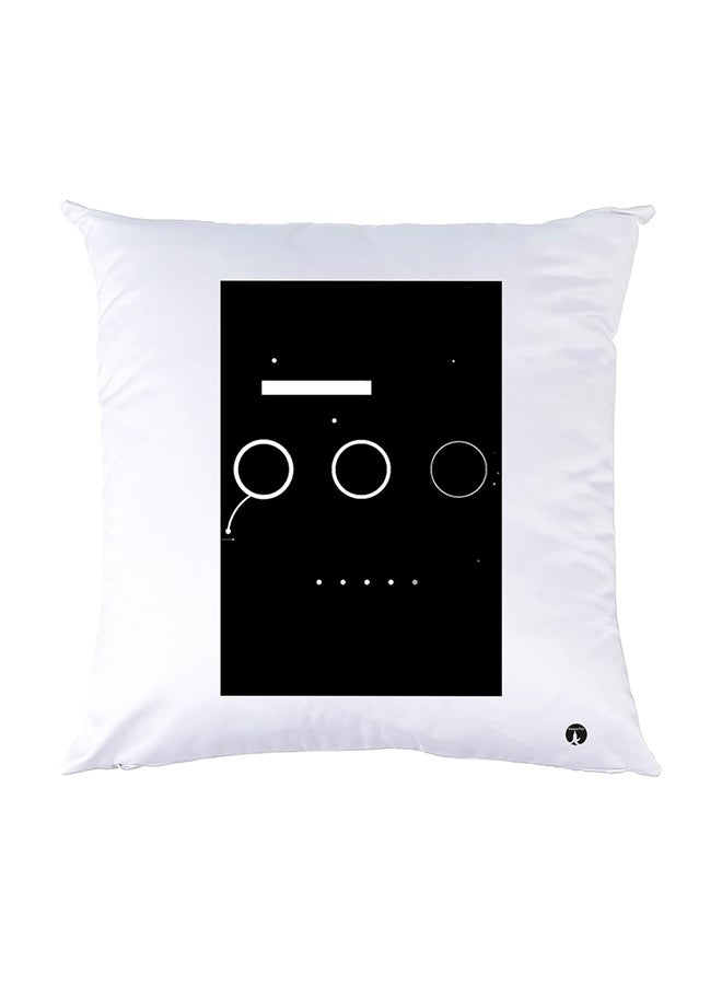 بي بي وسادة نوم مزينة بطبعات أبيض 30x30سم