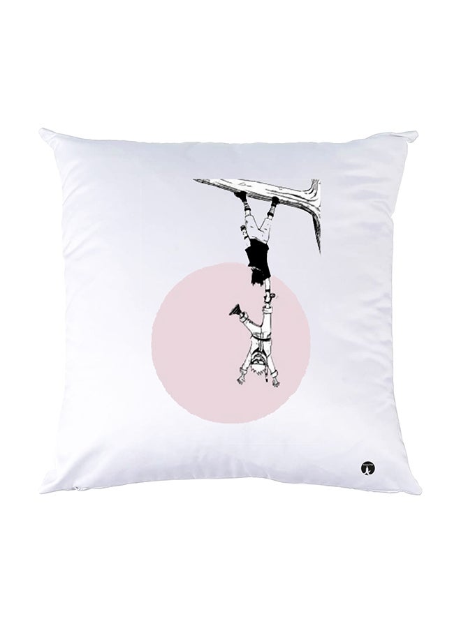 بي بي وسادة نوم مزينة بطبعات أبيض 30x30سم