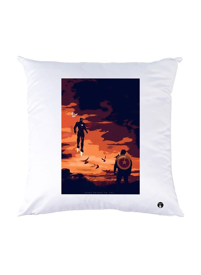 بي بي وسادة نوم مزينة بطبعات أبيض 30x30سم