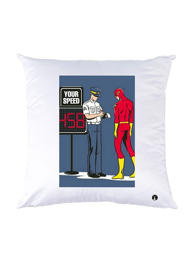 بي بي وسادة نوم مزينة بطبعات أبيض 30x30سم