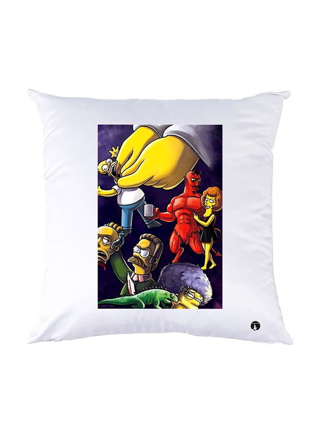 بي بي وسادة نوم مزينة بطبعات أبيض 30x30سم