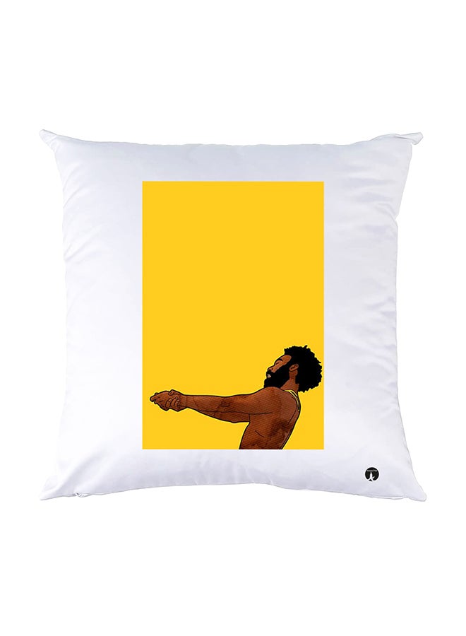 بي بي وسادة نوم مزينة بطبعات أبيض 30x30سم