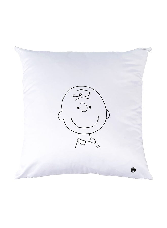 BP Printed Pillow White 30x30cm