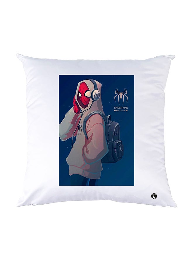 بي بي وسادة نوم مزينة بطبعات أبيض 30x30سم