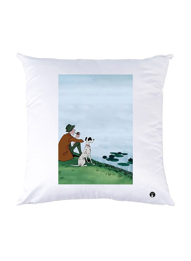 بي بي وسادة نوم مزينة بطبعات أبيض 30x30سم