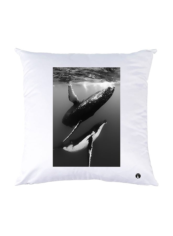 بي بي وسادة نوم مزينة بطبعات أبيض 30x30سم