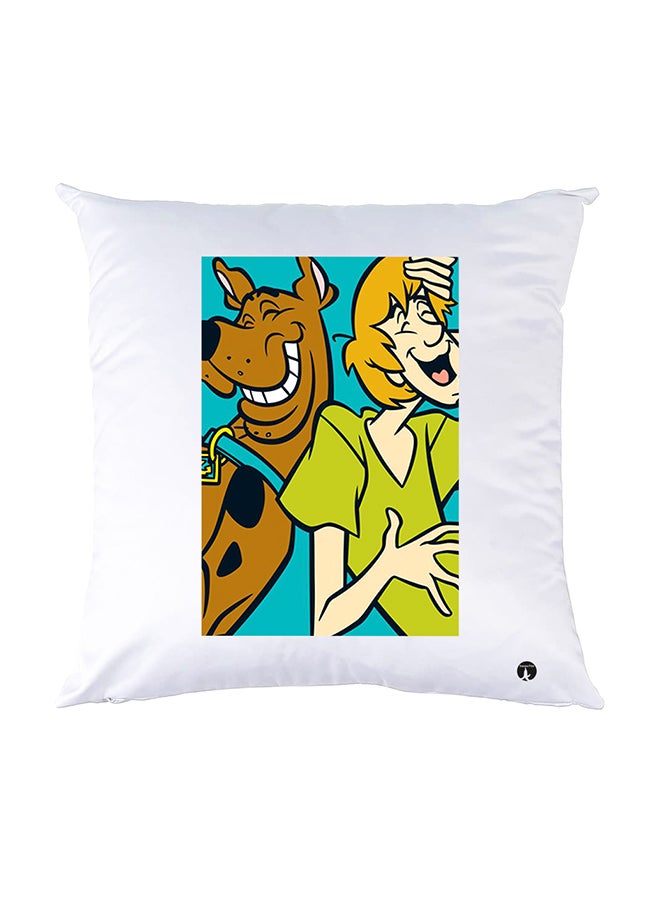 BP Printed Pillow White 30x30cm