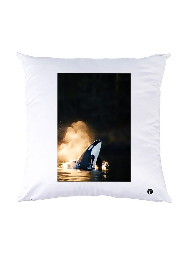 BP Printed Pillow White 30x30cm