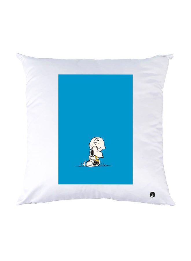 بي بي وسادة نوم مزينة بطبعات أبيض 30x30سم