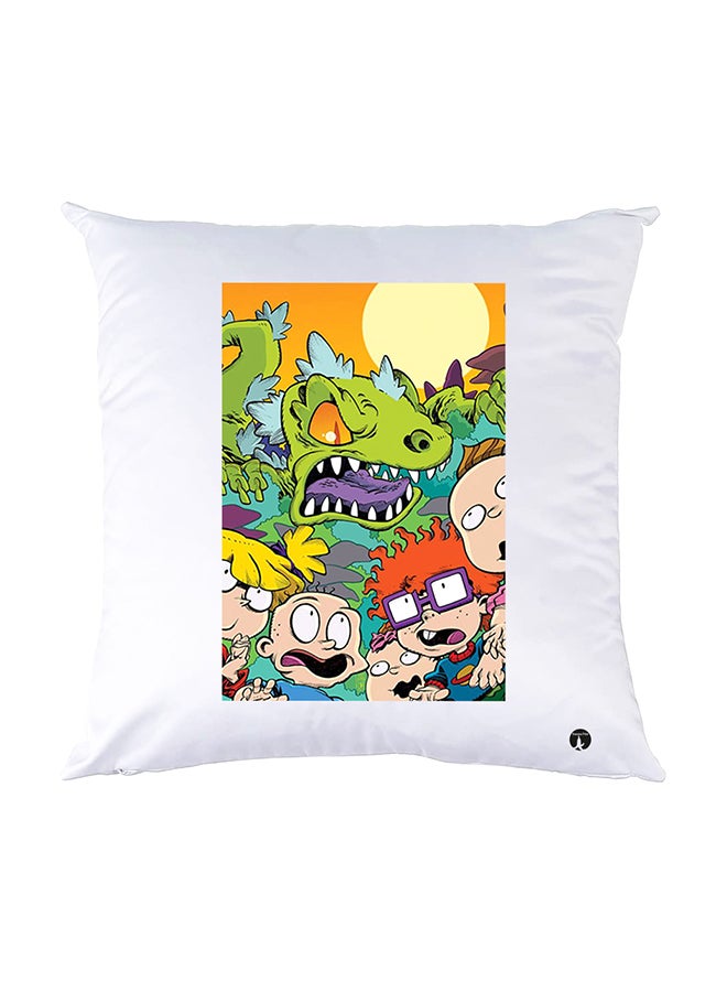 BP Printed Pillow White 30x30cm
