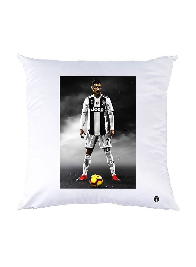 BP Printed Pillow White 30x30cm