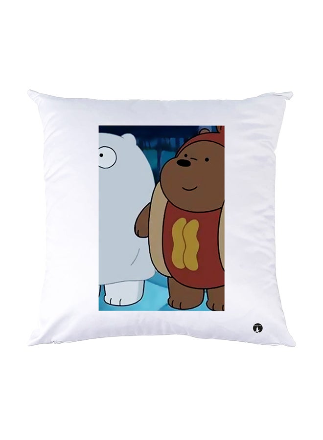 بي بي وسادة نوم مزينة بطبعات أبيض 30x30سم