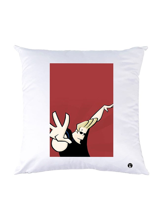 BP Printed Pillow White 30x30cm