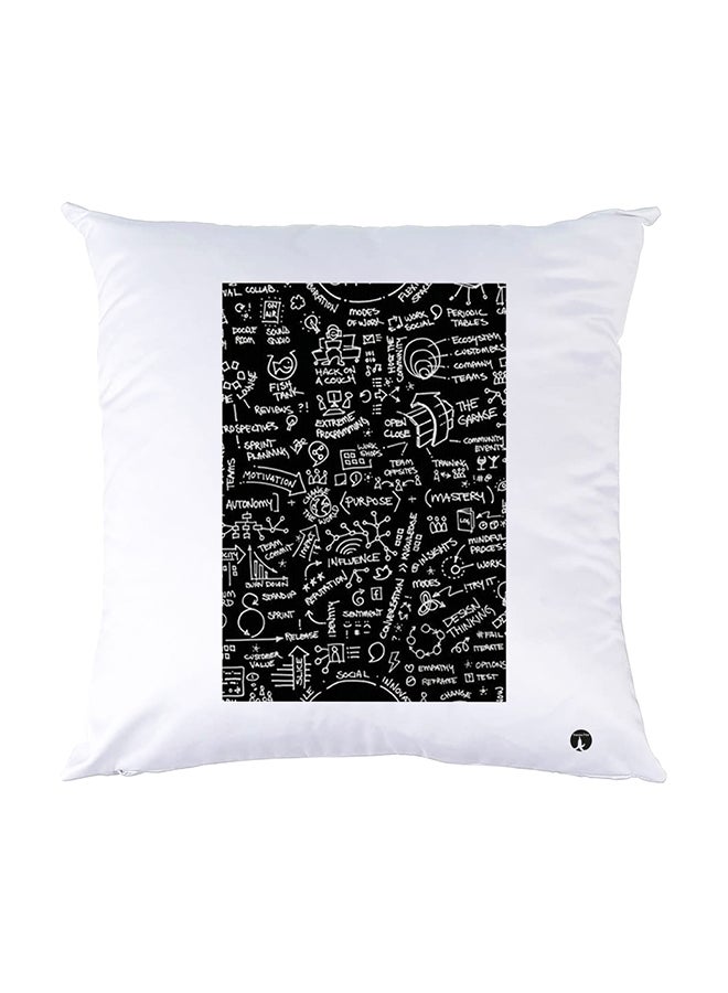 BP Printed Pillow White 30x30cm