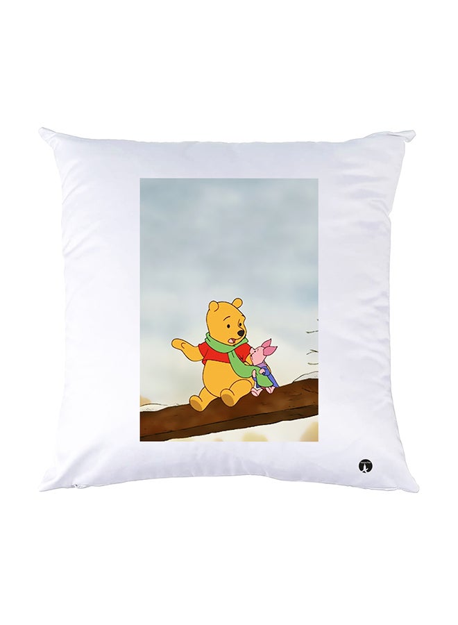 بي بي وسادة نوم مزينة بطبعات أبيض 30x30سم