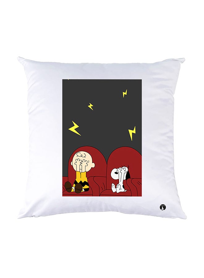 بي بي وسادة نوم مزينة بطبعات أبيض 30x30سم